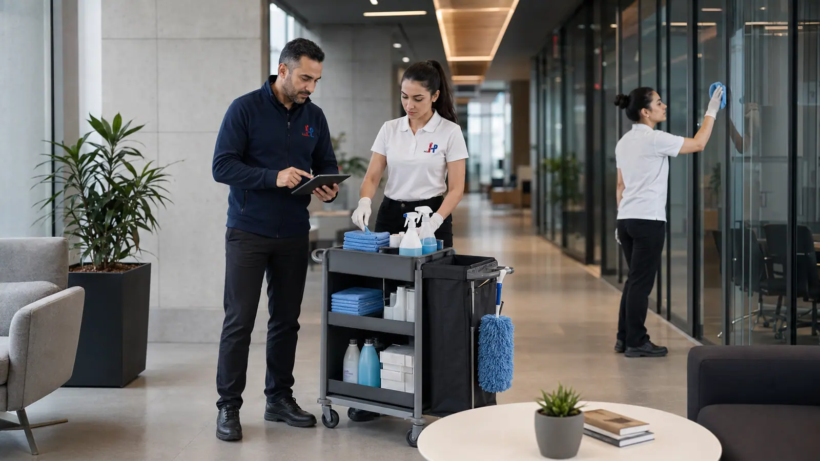 Kurumsal alanda temizlik hizmeti operasyonu
