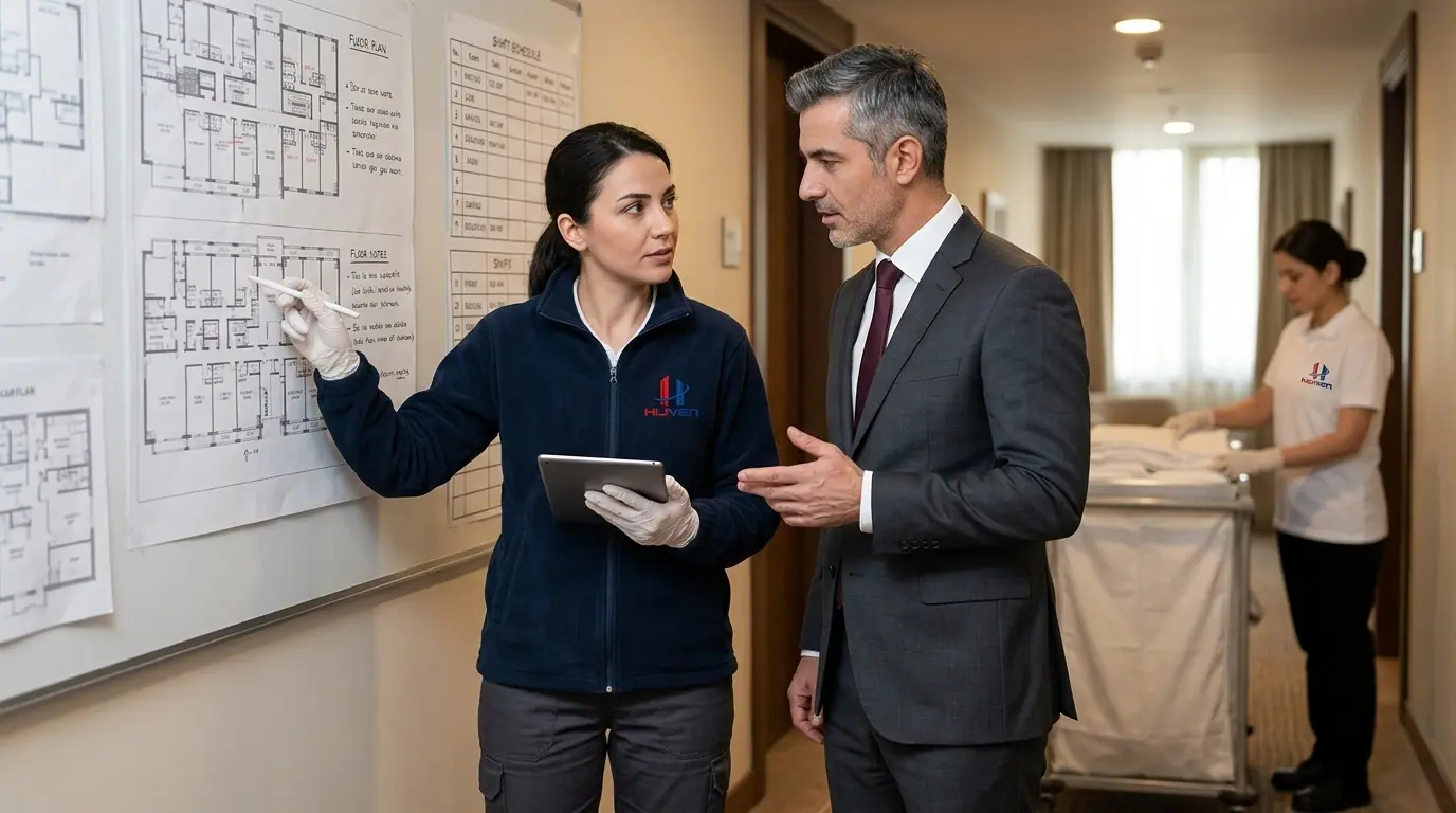 Otel odasında housekeeping operasyon desteği